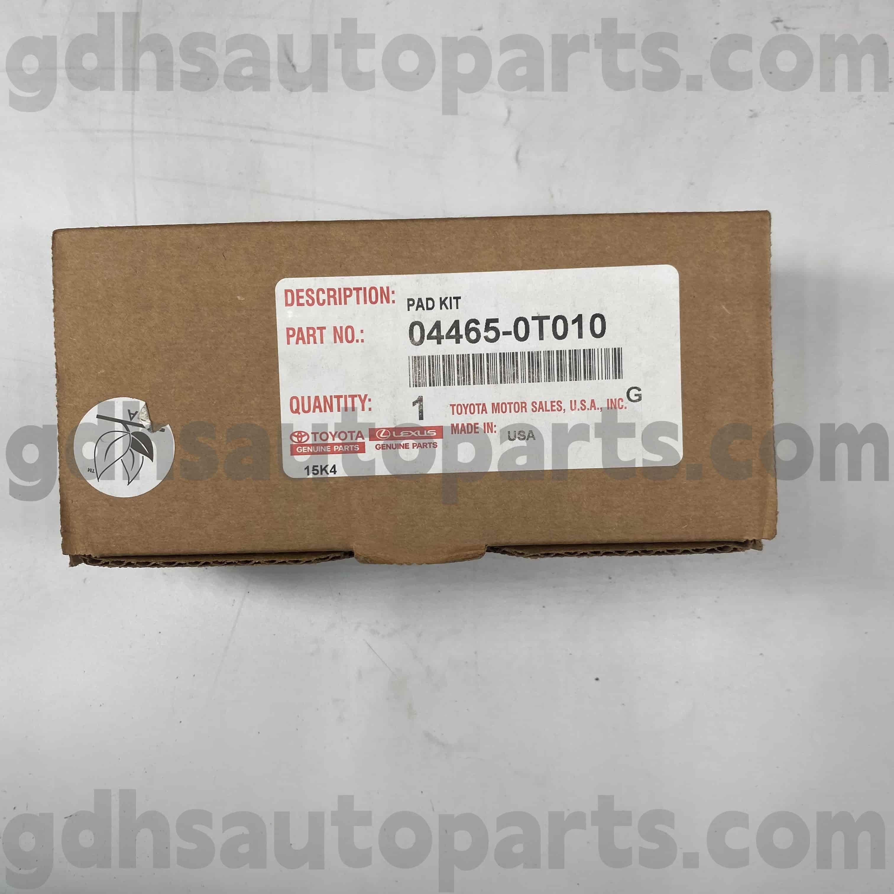 04465-0T010 Toyota Истински части предни спирачни накладки за шаси на Venza №. AGV1# GGV1#