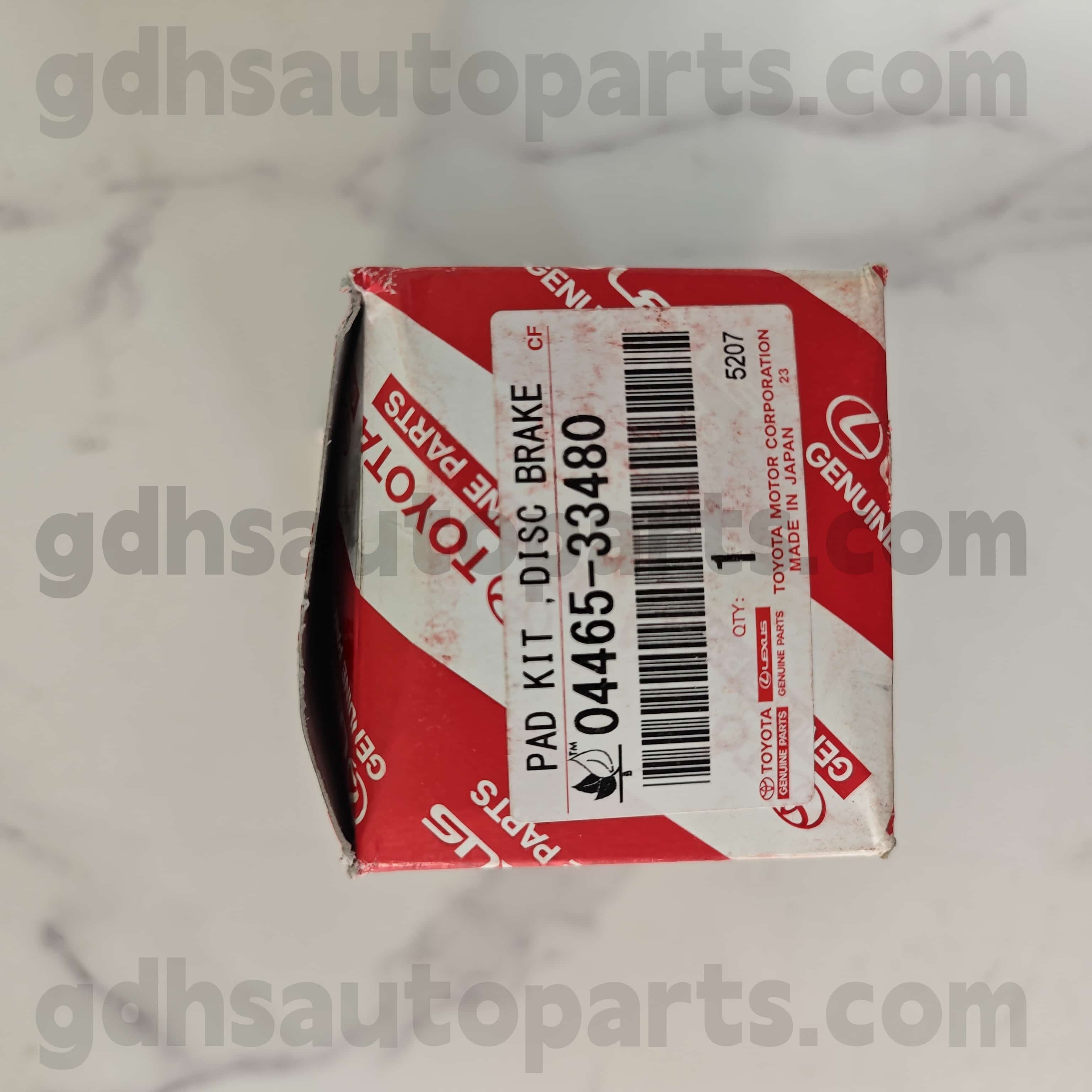 04465-33480 Toyota Истински части Предни спирачни накладки за Venza 、 Lexus UX300E 、 Harrier 、 Noah/Voxy 、 Lexus ES350/300H шаси №. AXVH70