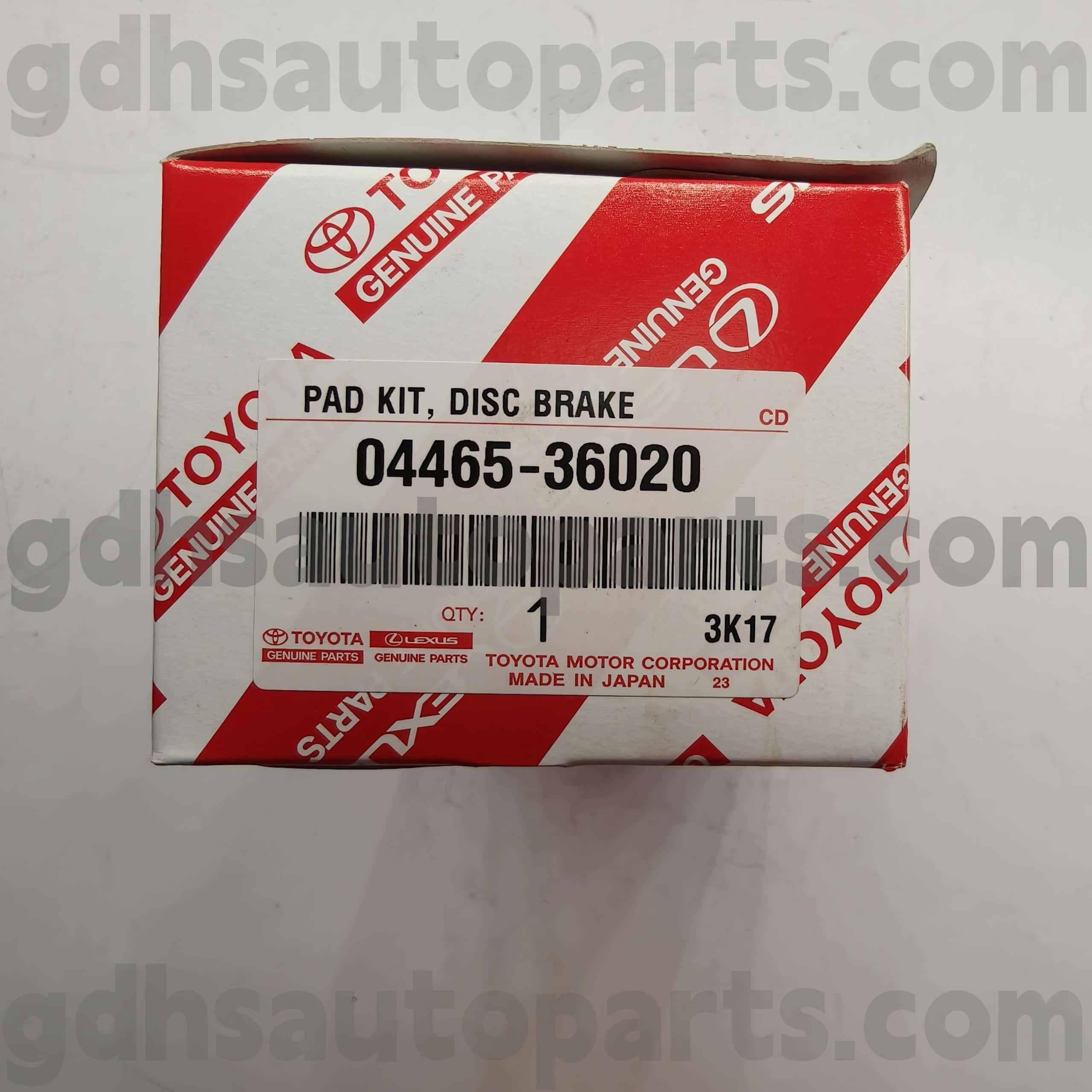 04465-36020 Toyota Истински части Предни спирачни накладки за шасито на кабинет №. HZB RZB# BB4#