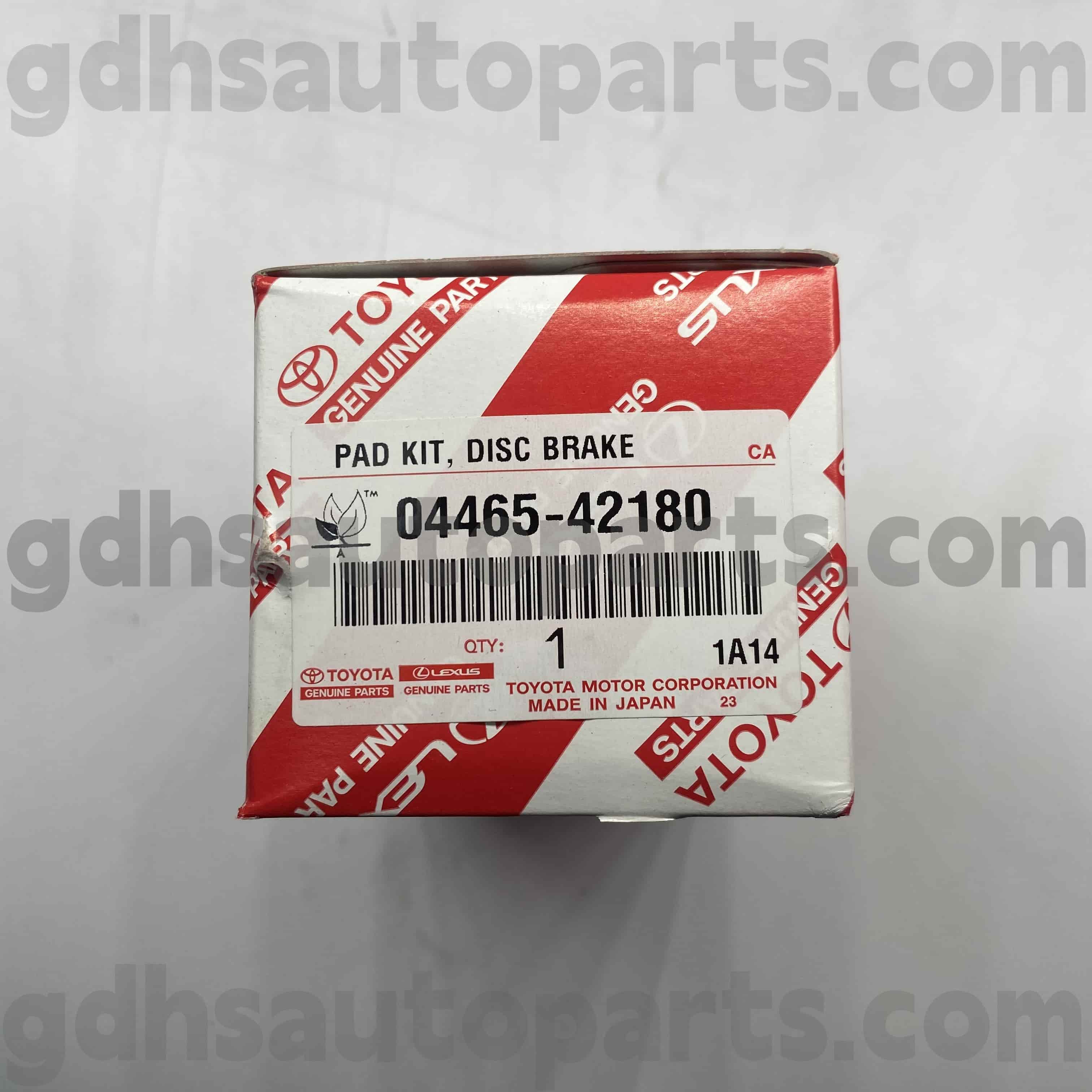 04465-42180 Toyota Истински части Предни спирачни накладки за Harrier/Hybrid, Mirai Chassis no. ACA3# ZGR2# AS