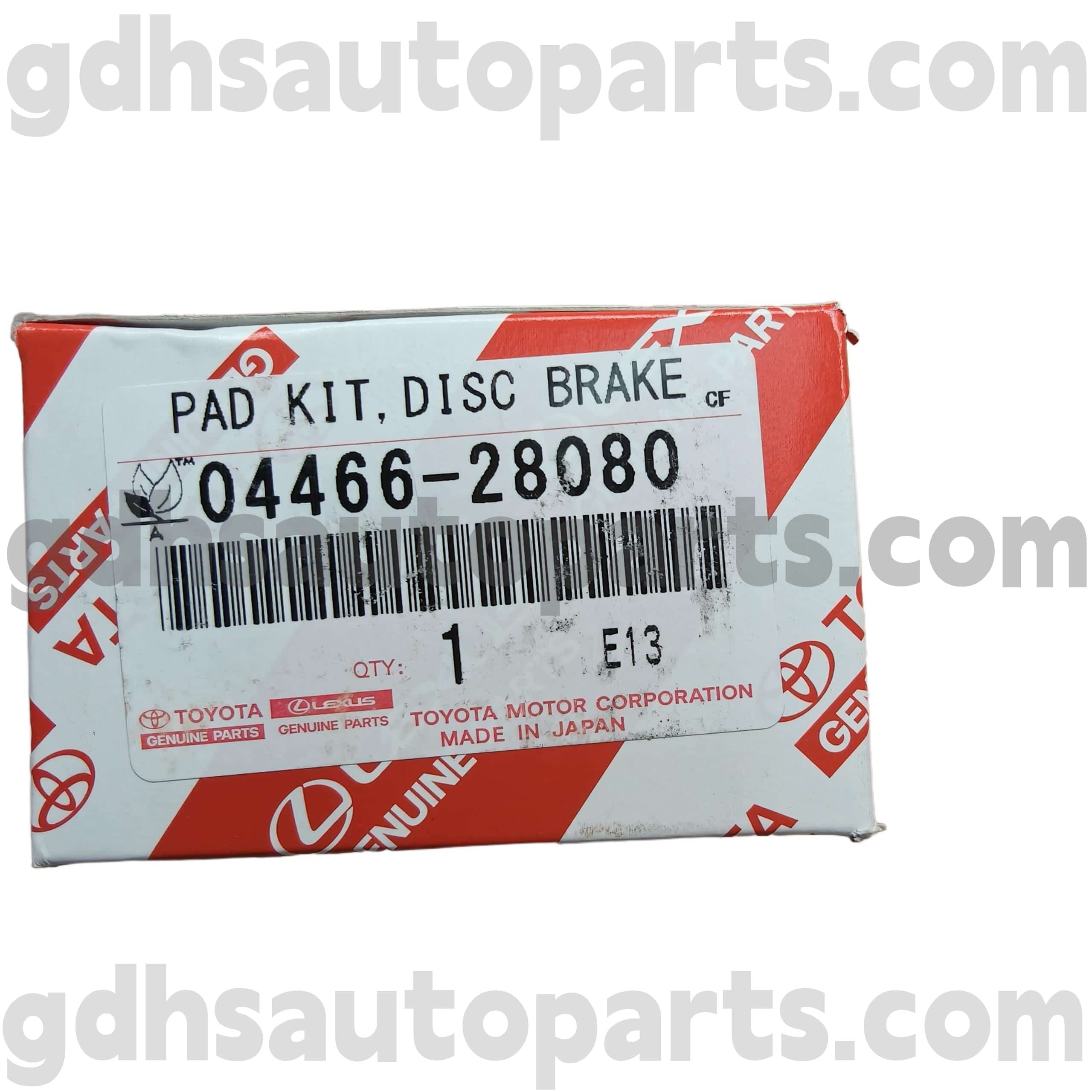 04466-28080 Toyota Истински части задни спирачни накладки за Previa/Tarago, Alphard, Sienna Chassis no. ACR30