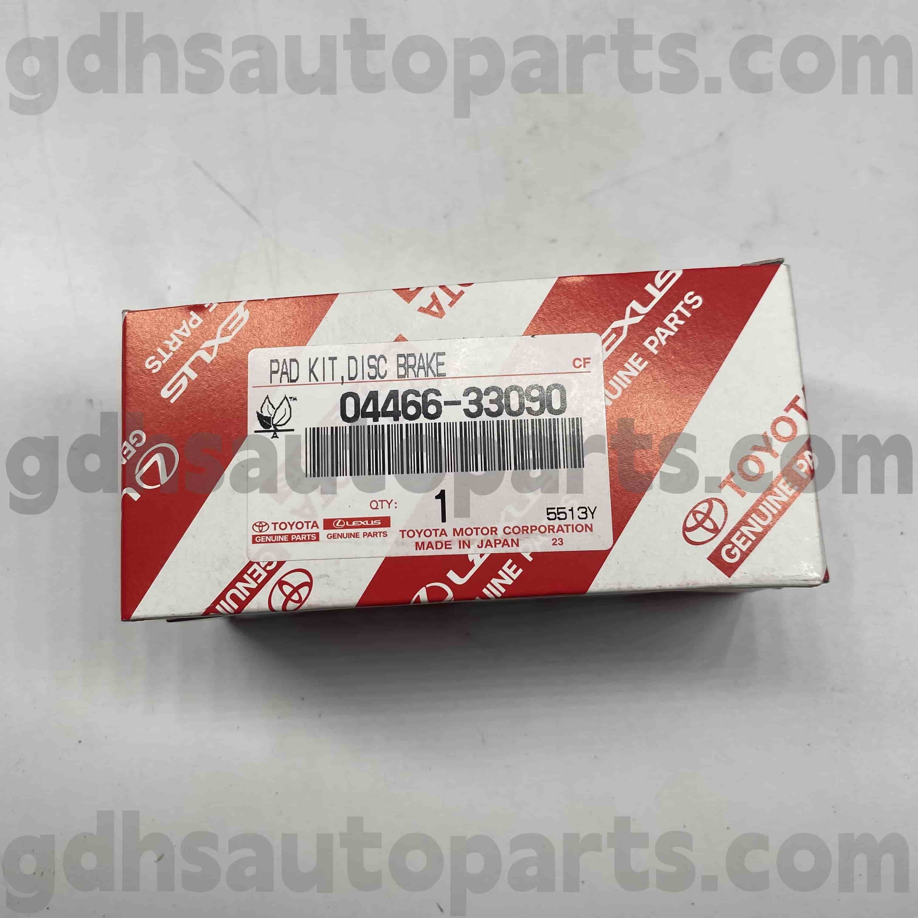 04466-33090 Toyota Истински части задни спирачни накладки за Camry, Lexus ES300/330 Шаси №. ACV30 MCV30 ES