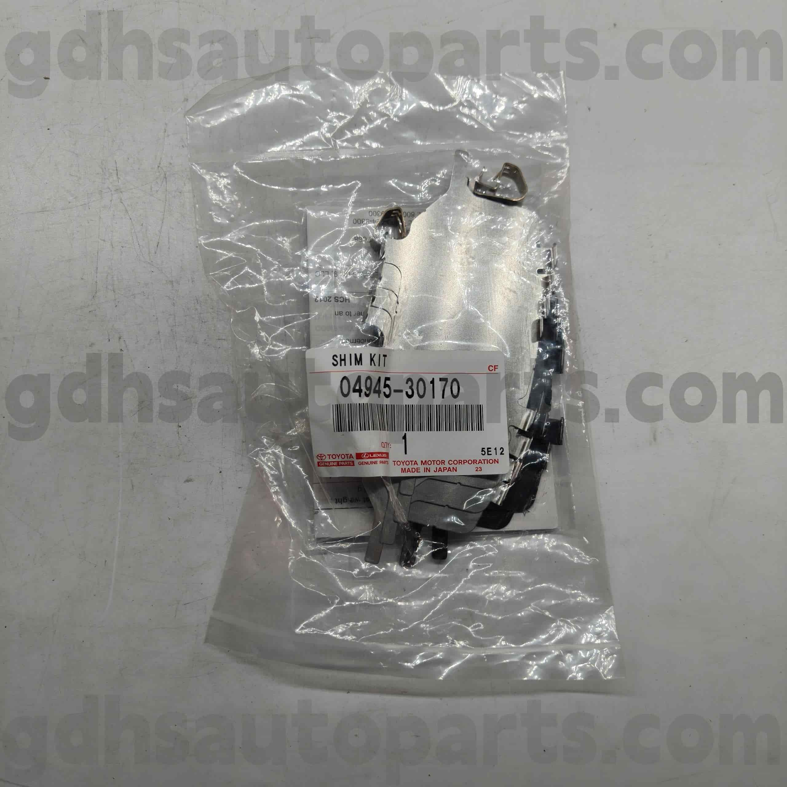 04945-30170 Toyota Истински части спирачни звукови подложки за корона, Mark X Chassis no. GRS182 20# GRX