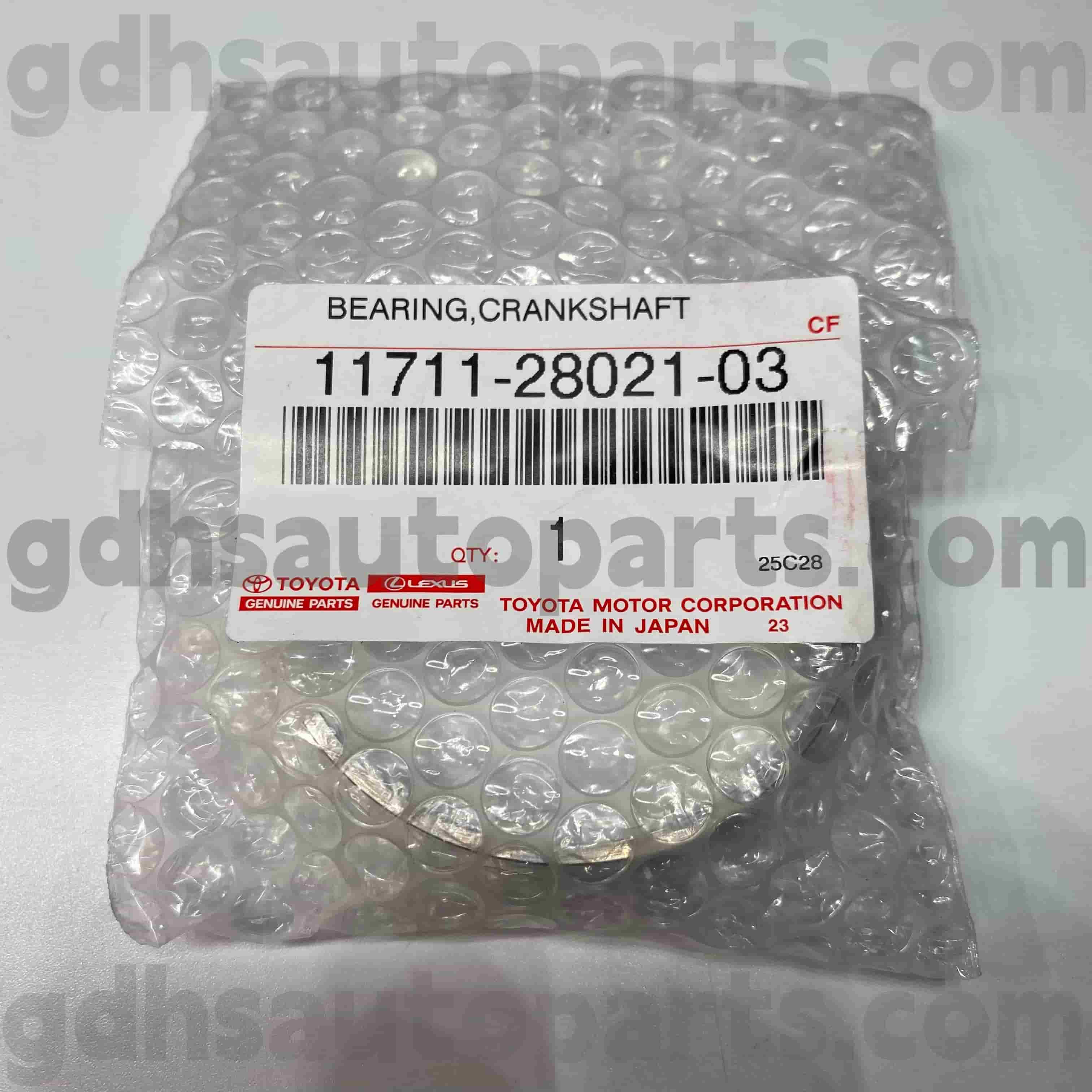 11711-28021-03 Оригинални части Toyota Лагер на коляновия вал за HARRIER, CAMRY, HARRIER шаси № ACV30 ACR30