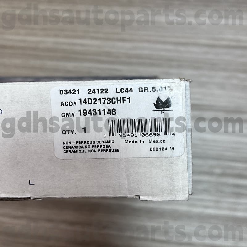 14D2173CHF1 ACDELCO спирачна награда за ескалад OE no. 19431148