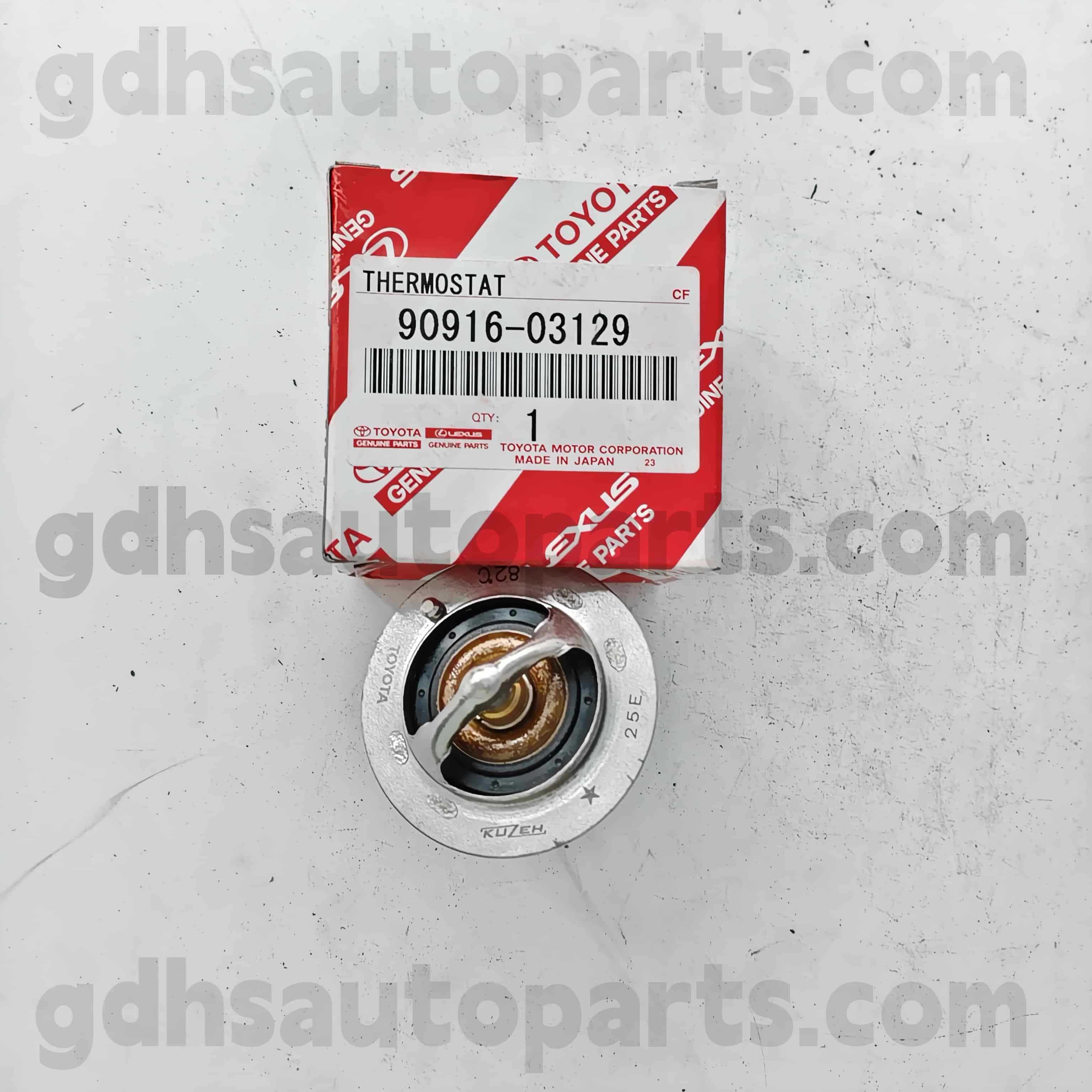 90916-03129 Toyota Истински части термостат за Camry 、 Lexus ES2 ##/350/300h 、 Corolla Sed 、 Hilux 、 RAV4 Chassis no. 2azfe..acu2#